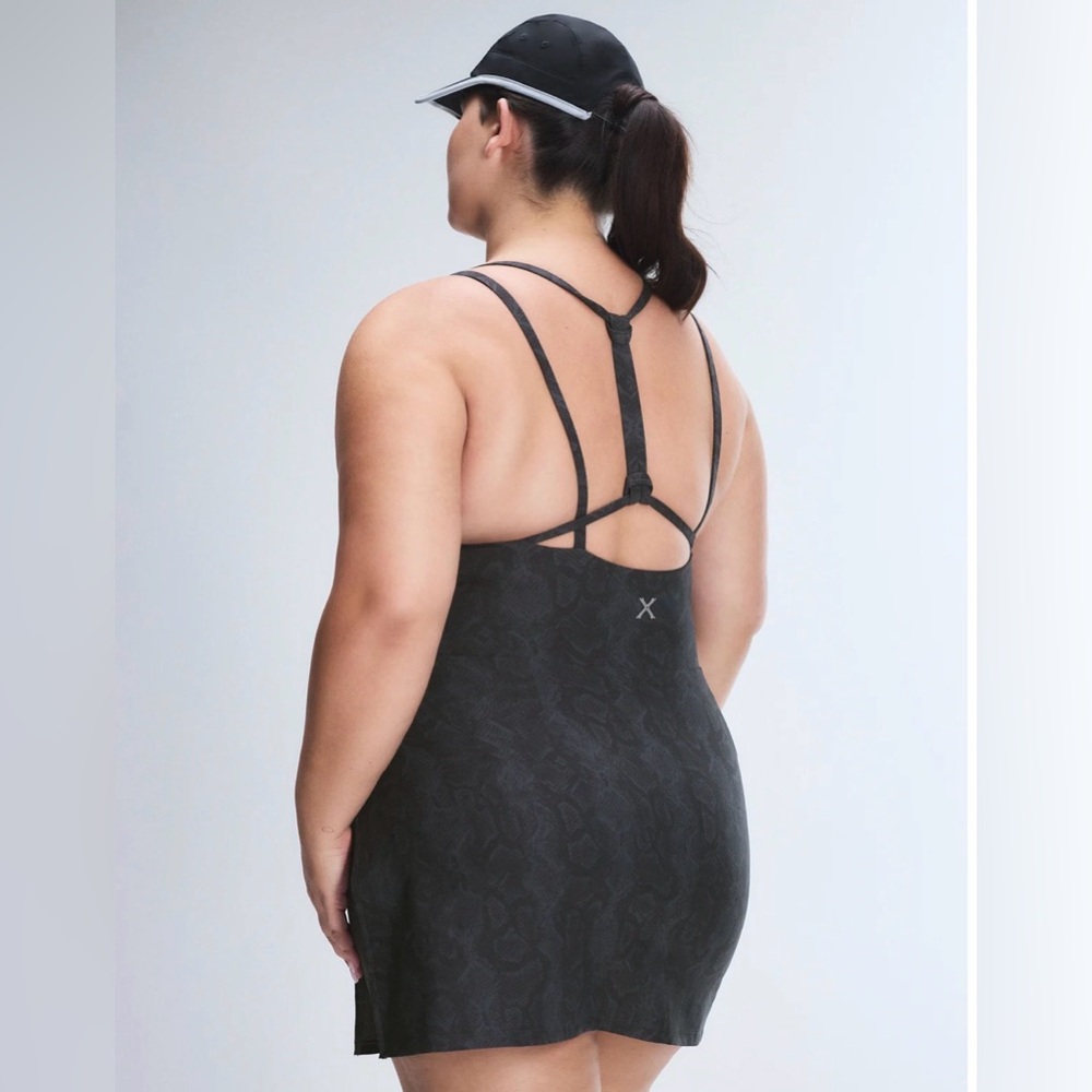 Savage X Fenty Dusky Grey Boa Baddie Print Sporty Dress with Shorts - Picture 3 of 9
